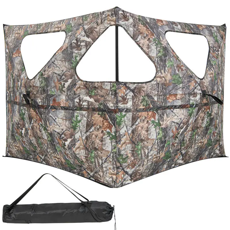 

2-Panel Hunting Ground Blind Pop Up Fence with 3 Shoot Through Ports