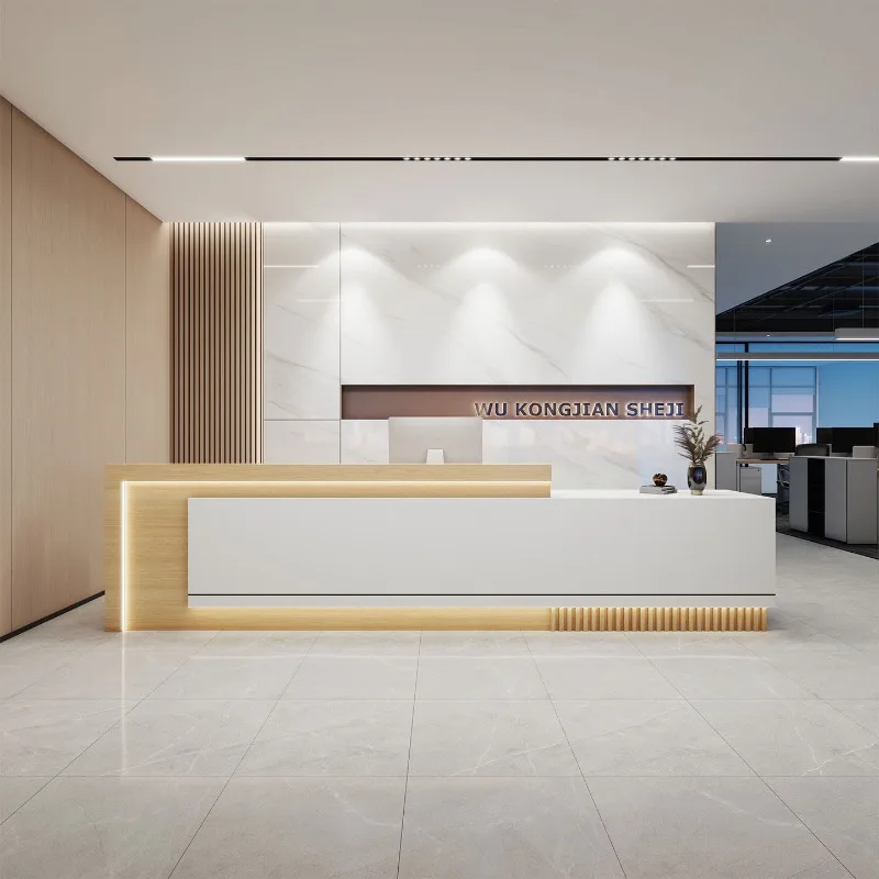

Executive Company Reception Desks Luxury Beauty Industrial Welcome Reception Desks Shelves Modern Mostrador Office Furniture