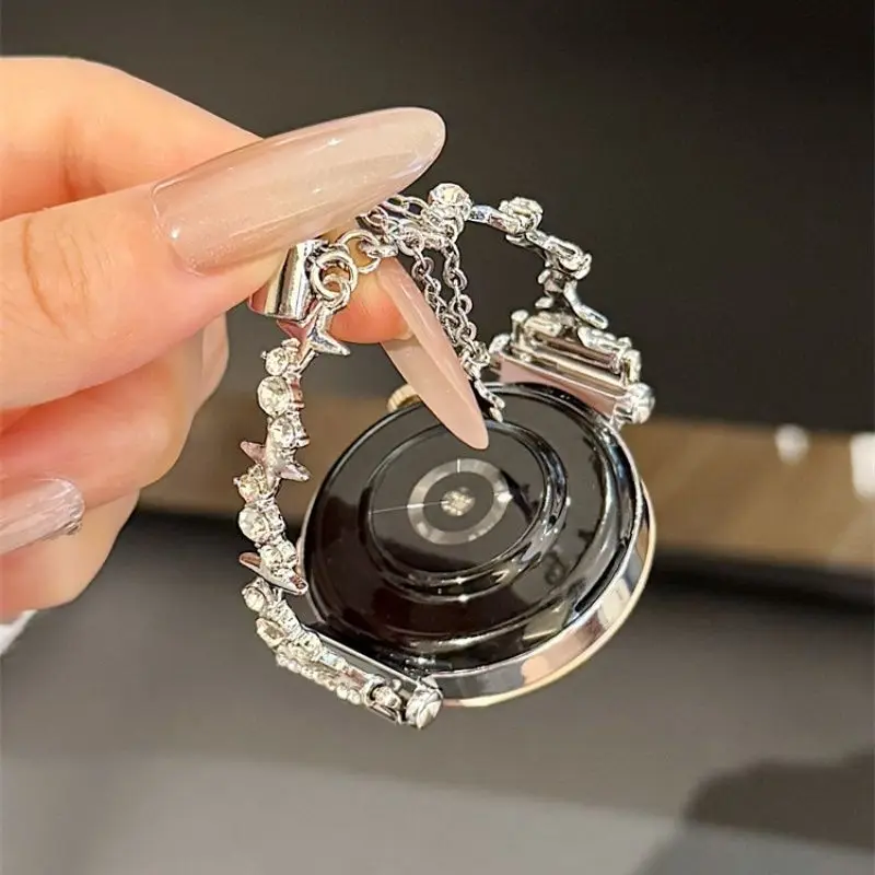 Pulseira cruzada cravejada de diamantes adequada para pulseiras de relógio Huawei GT5/GT5 Pro/GT4/GT2/3/4 22mm/20mm/18mm