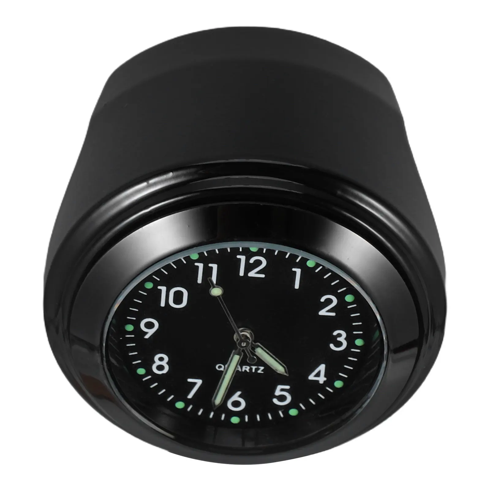 1Set Motorcycle Handlebar Clock Thermometer Aluminum Body Quartz Mechanism Dustproof Construction for Harsh Motorbike