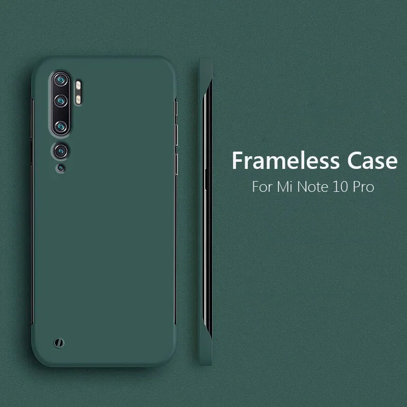 

Frameless Slim Matte Hard PC Back Cover Case For Xiaomi Mi Note 10 Pro MiNote10 Pro ShockProof Fundas Coque