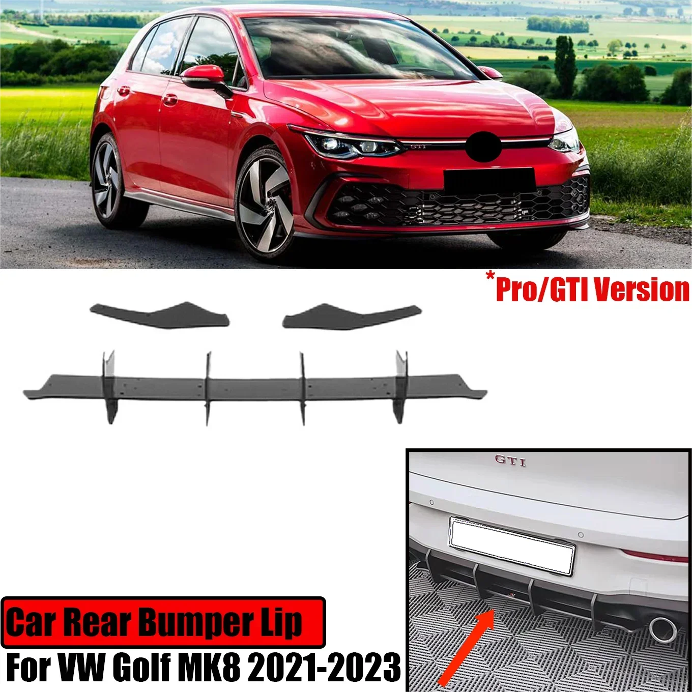 

Аксессуары для защиты кузова спойлера VW Golf MK8 GTI PRO версия 2021 2022 2023