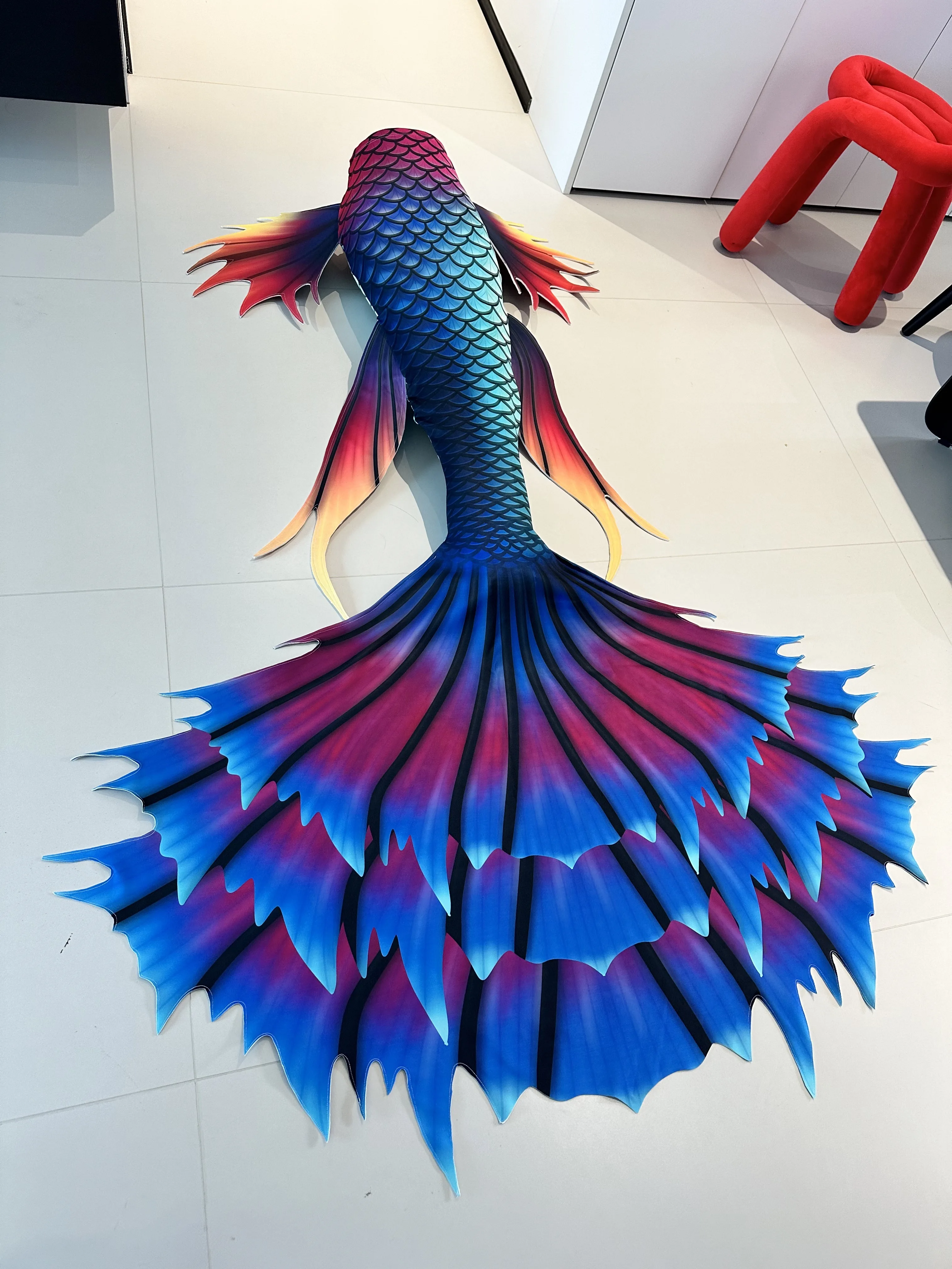 Colorful Dragon Bone Mermaid Tail Reinforced Fish Tail For Aquarium Performance… - Image 6
