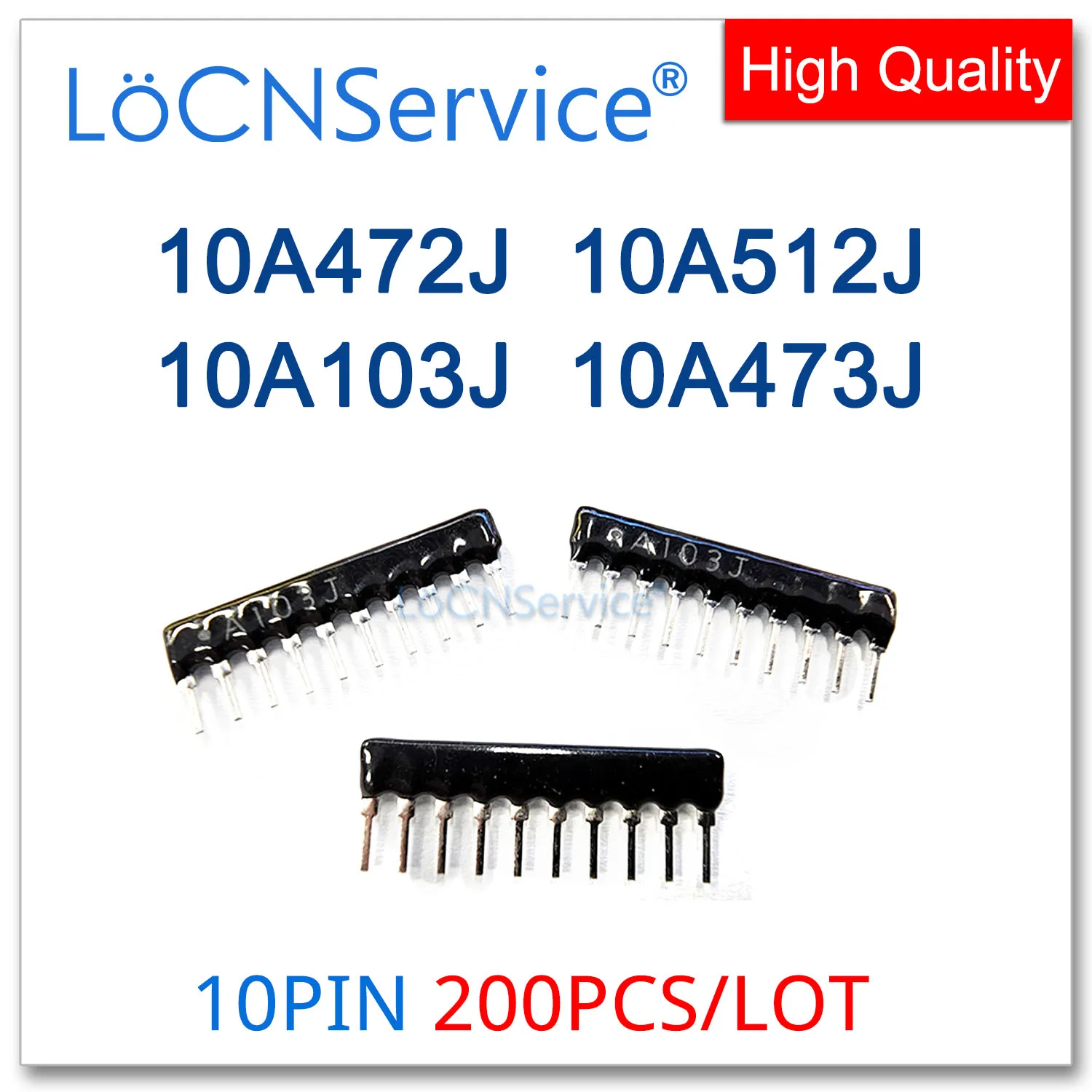 

LoCNService 200 шт. 10-контактный массив сетевого резистора 10A472J 10A512J 10A103J 10A473J 472 512 103 473 4,7K 5,1K 10K 47K Ом