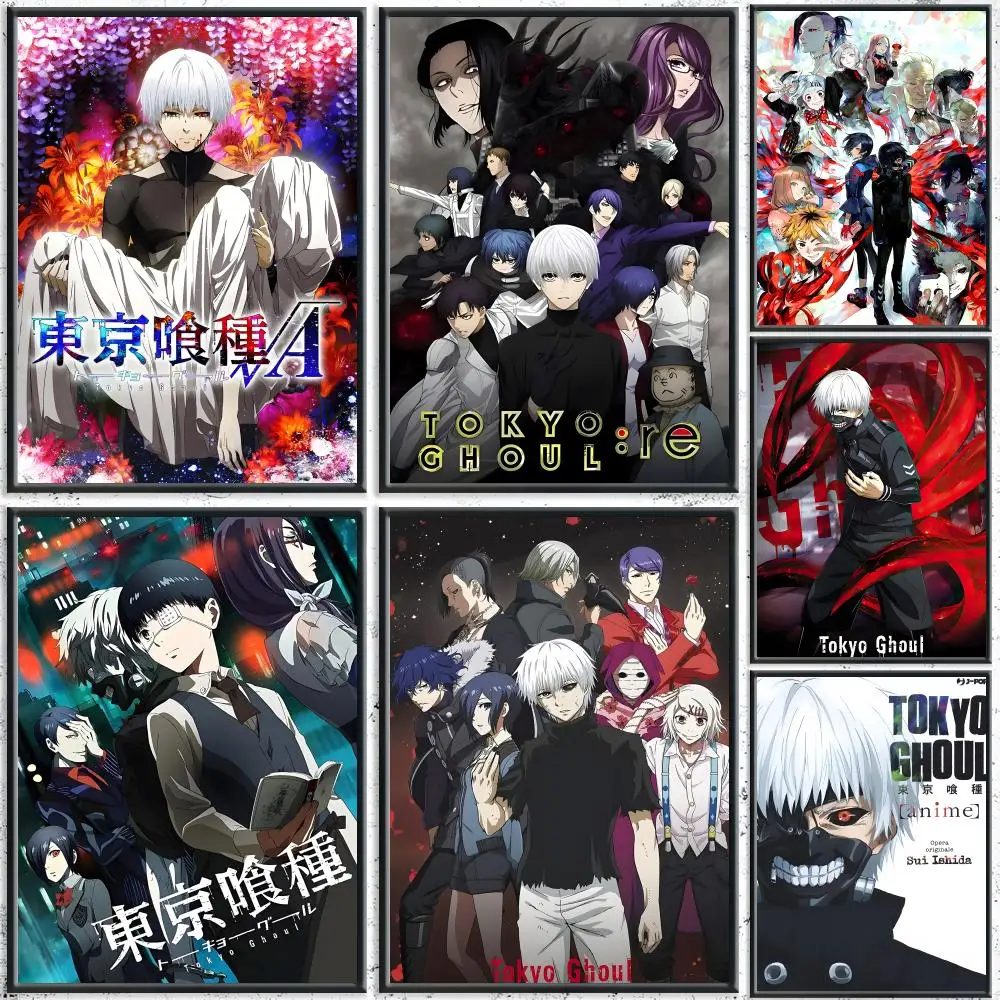 Beliebtes Anime T-TokyoS G-GhoulS Poster HD wasserdichte selbstklebende Wandkunst – Verwendung in verschiedenen Szenen, Top-Geschenk-Pick