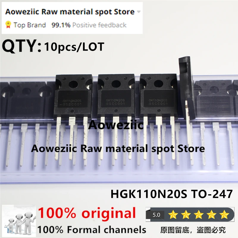 Aoweziic  2021+  100% New Imported Original   HGK110N20S   GK110N20S  TO-247  Field Effect MOS Tube 132A 200V