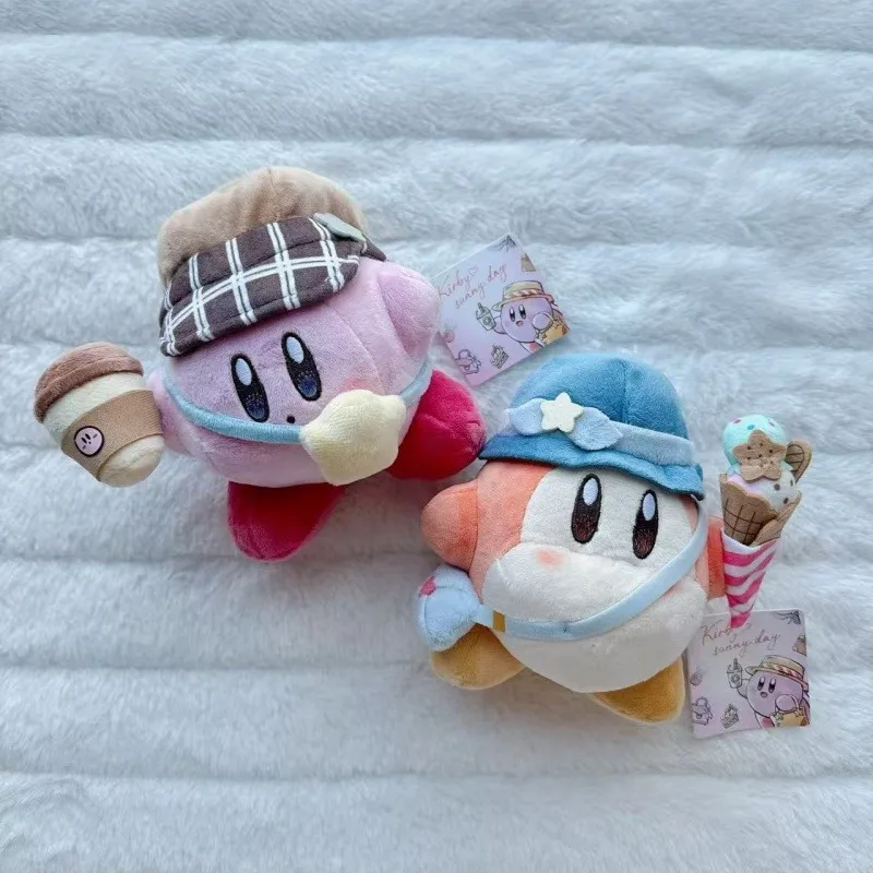 

Kawaii пикник серии Star Kirby Waddle Dee плюшевые игрушки брелок кофе Kirby мороженое Waddle Dee кукла кулон сумка аксессуары