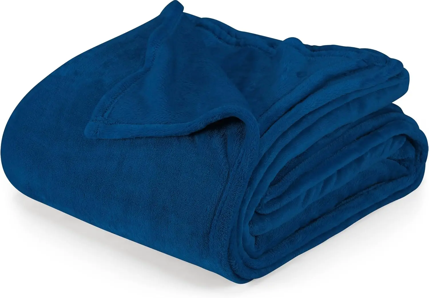 

Navy Fleece Blanket Full Size Lightweight Fuzzy Soft Anti-Static Microfiber Bed Blanket (90X84 H)