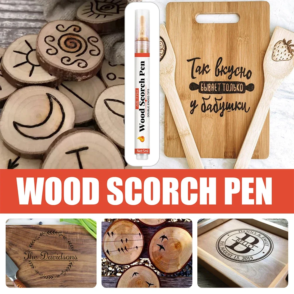 Wood Burning Pen Non-Toxic Wood Burner Tool Chemical Woodburning Pen Tool Safe Wood Burning Pen Marker for Arts and Crafts