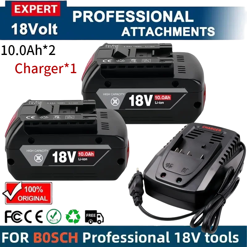 

New 100% Original for BOSCH 18V Lithium Battery Pack 10.0AH Tool Rechargeable Battery⚡for Bosch BAT609 BAT609G BAT618 BAT618G