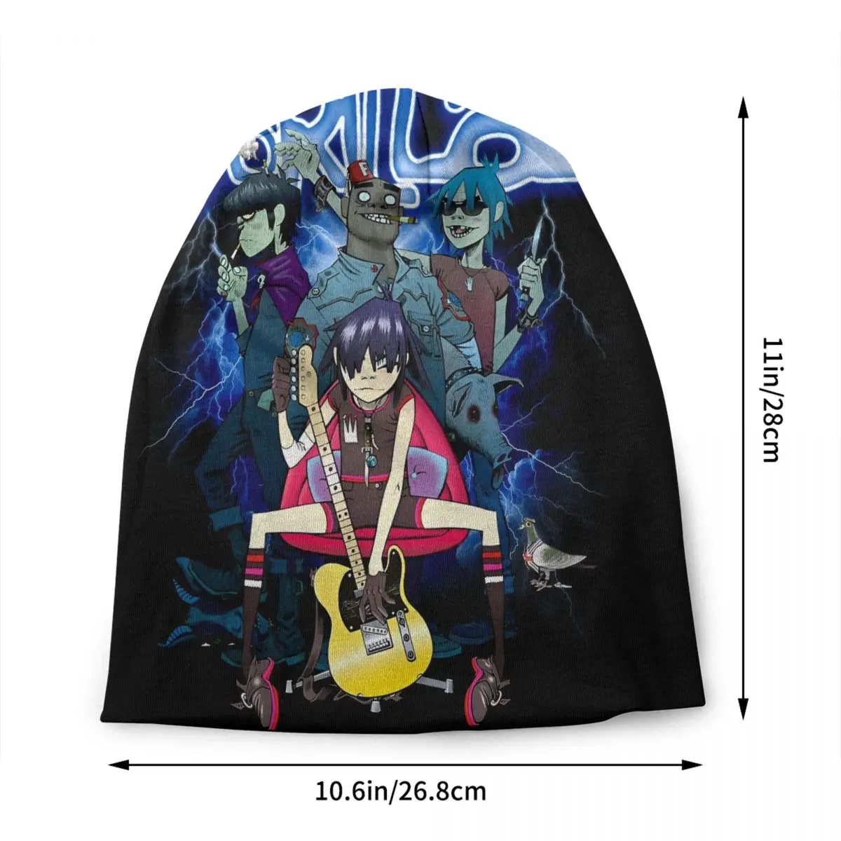 Custom G-Gorillazes Virtual Cartoon Movies Beanie Cap Unisex Winter Warm Bonnet Femme Knitting Hats Street Skullies Beanies Caps