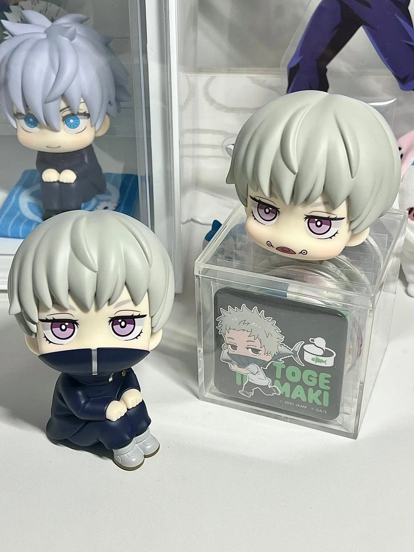 

in stock Jujutsu Kaisen Mini Figures Satoru Gojo Figure Action Geto Suguru Figurine Q Version Anime Model Toys