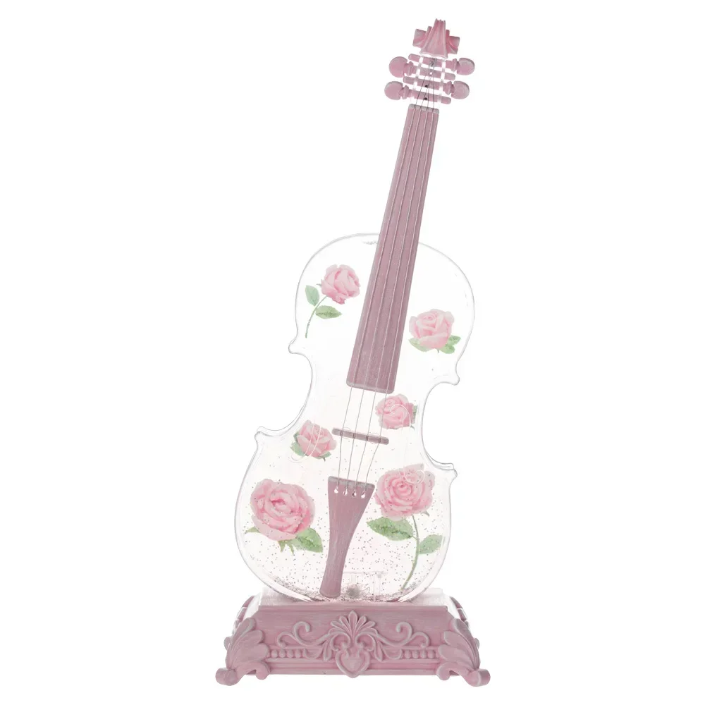 Violin Bluetooth Snow Music Box Cartoon Snow Globe Best Friend's Birthday