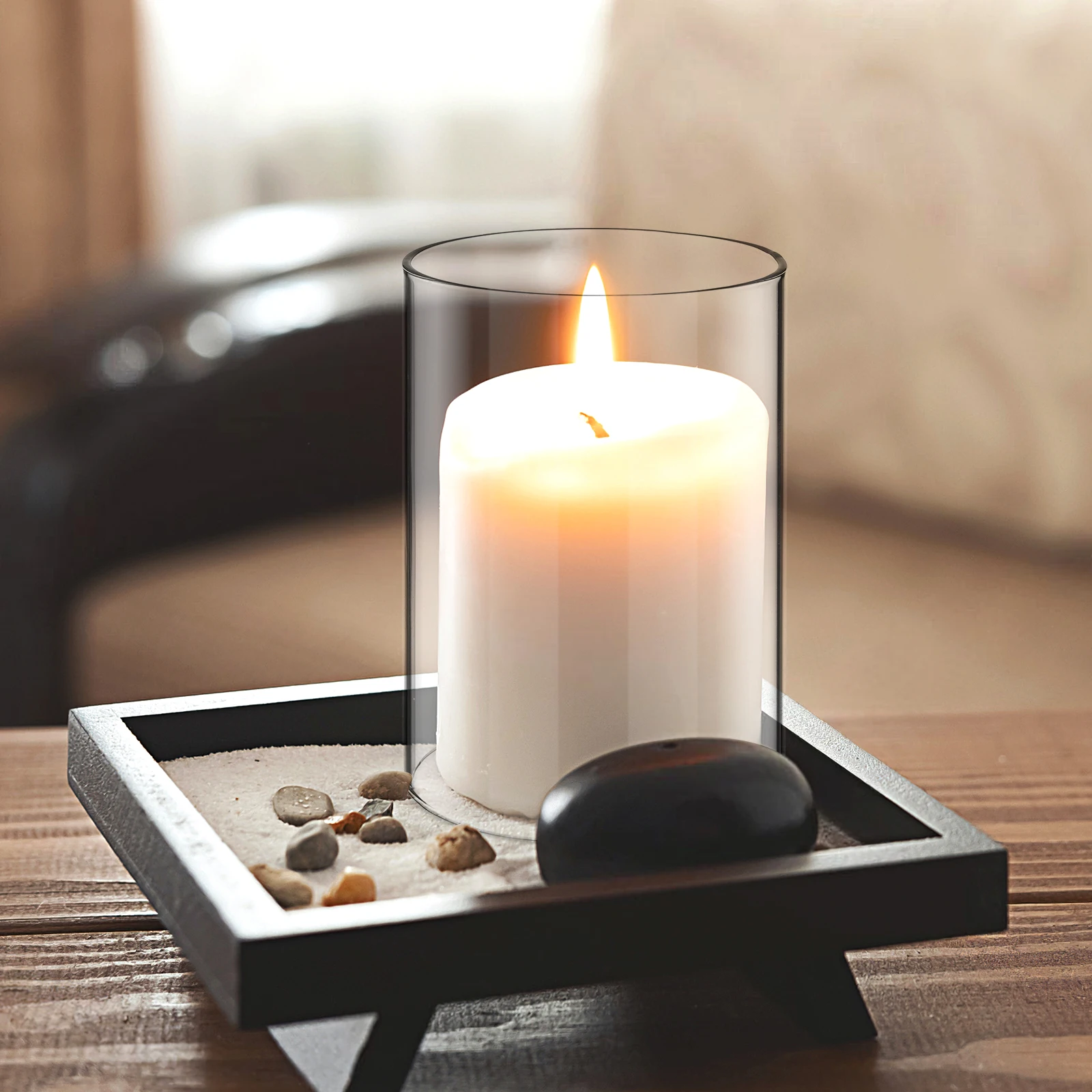

2 Pcs Glass Lampshade Tube Covers Desktop Shades Halloween Candleholder Chimney