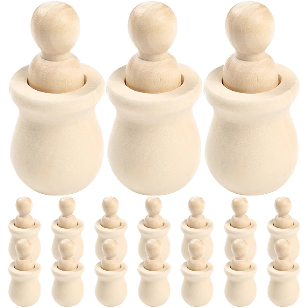 20 pezzi di pioli in legno non finiti per persone, graffiti fai da te, forniture artigianali vuote per progetti artistici per bambini, legno non finito
