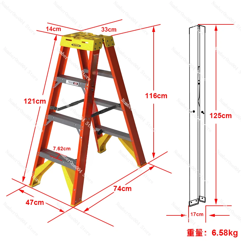 

Applicable To The New Ladder Folding Single Herringbone Ladder FRP Insulated Ladder Electrical and Electric Engineering Safety