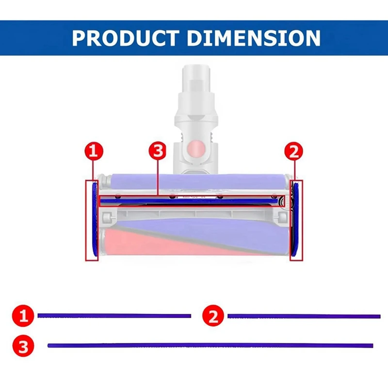 B58B-комплект для замены плюшевых полосок для Dyson V11 V10 V8 V7 V6, головка очистителя мягкого ролика, запасные части для фетровых полосок