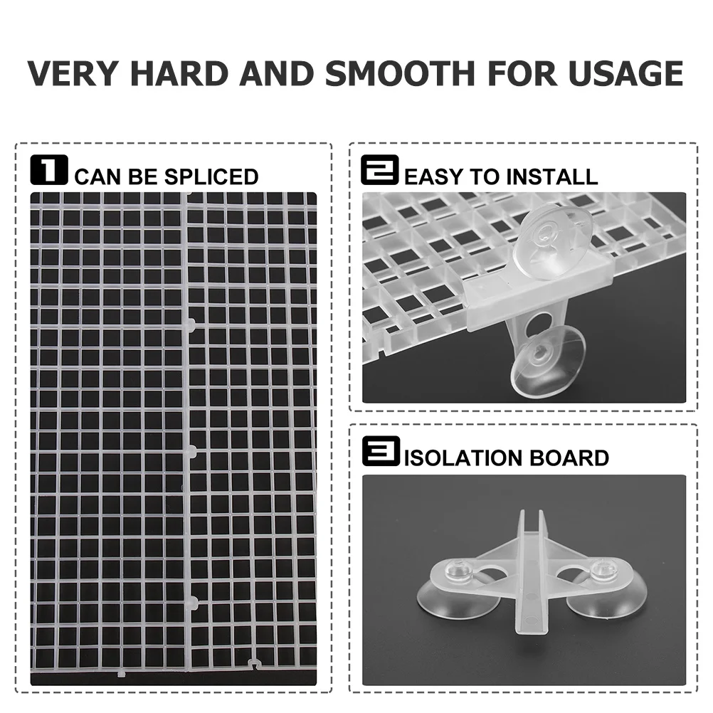 

1Set Aquarium Divider for Betta Fish Tank Isolation Board Plastic Grate Aquarium Cover Fish Tank Bottom Grid Divider