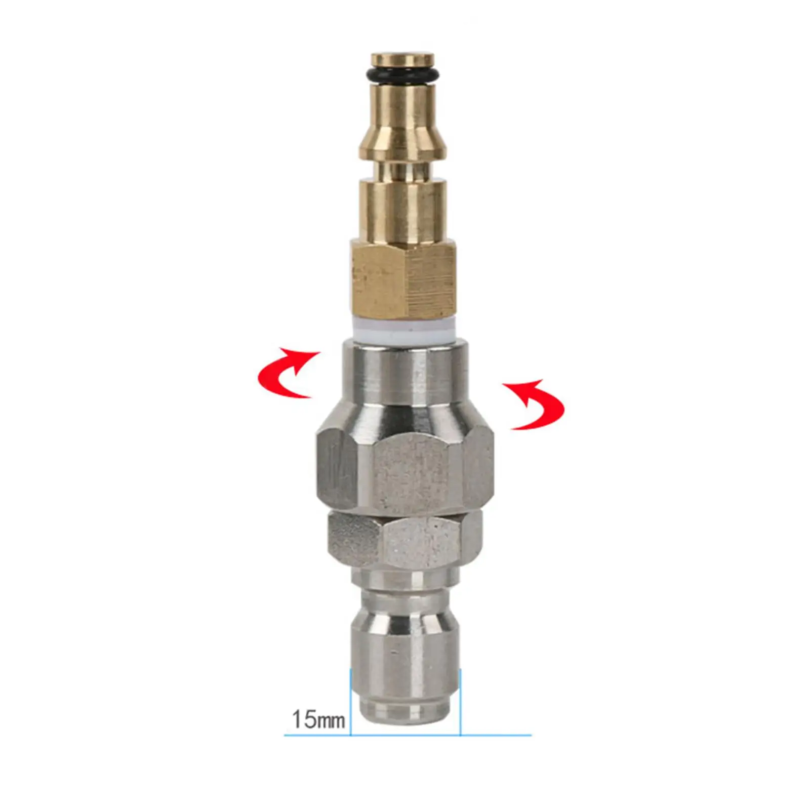 3/8'' Pressure Washer Fittings Threaded Tap Connector Hose Pipe Adaptor Quick Connector for Pipes
