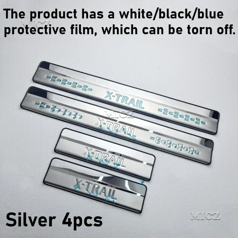 

For Nissan X-Trail X Trail XTrail T32 2014-2019 Stainless Steel Door Sill Scuff Plate Welcome Pedal Trim Car Styling Accessories