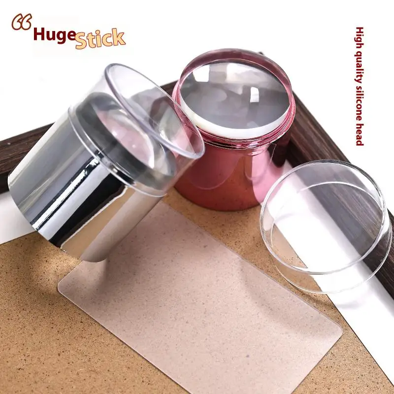 

Nail Art Stamper With A Nail Scraper Silicone Clear Head Nail Art DIY Manicure Accessories Stamping Template For DIY