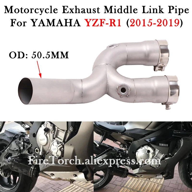 

Slip On For YAMAHA YZF-R1 YZF R1 2015 2016 2017 2018 2019 Motorcycle Exhaust Muffler Modify 51MM Escape Moto Middle Link Pipe