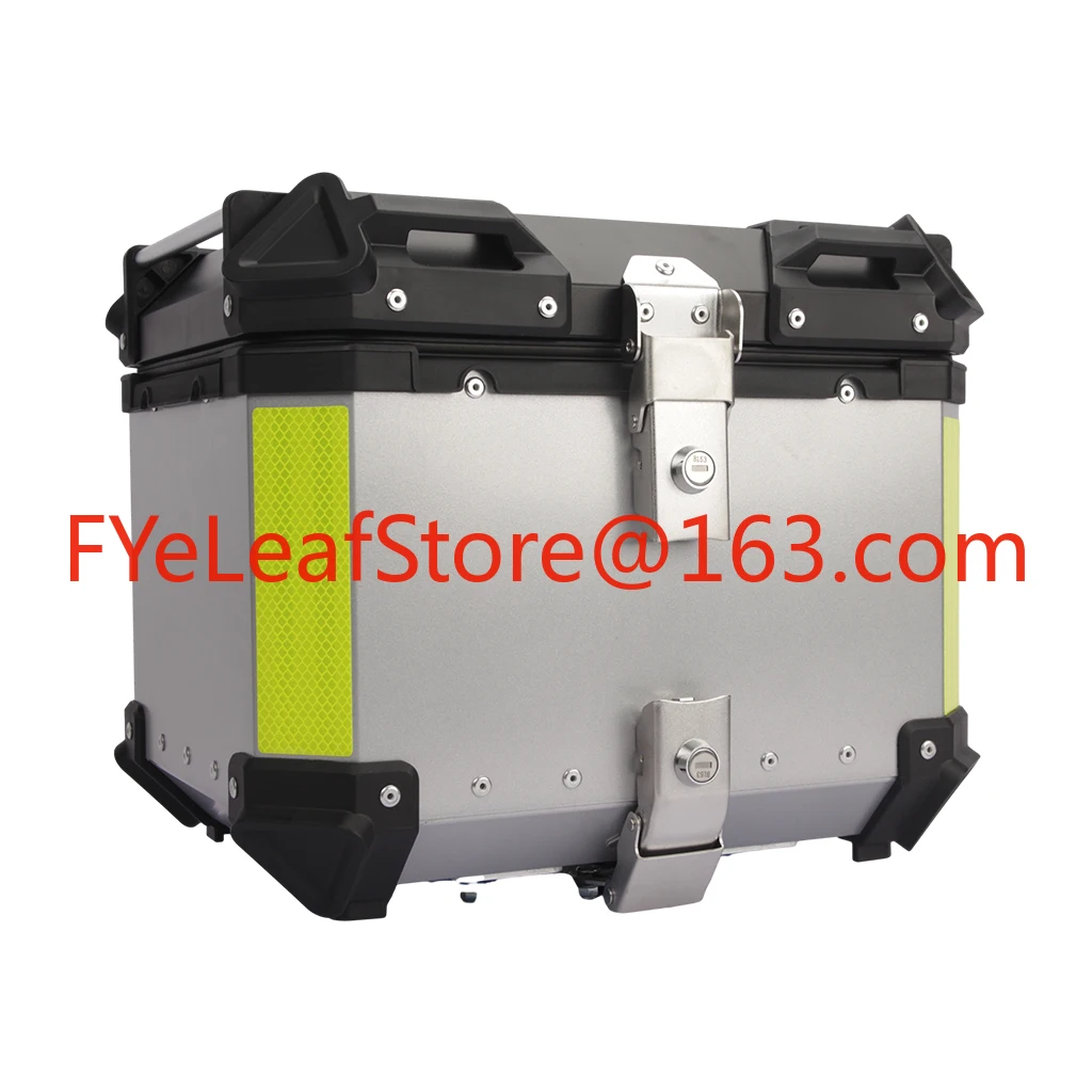 Coffre léger et Durable pour moto, 45l, boîtier supérieur universel en alliage d'aluminium pour boîtes arrière de moto