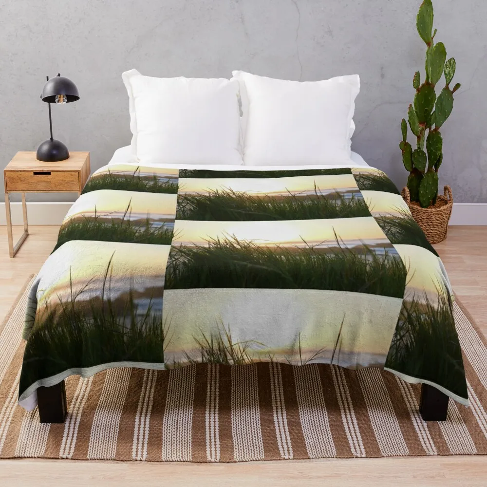 

beach grass Throw Blanket Luxury Thicken Quilt Hairy Blankets