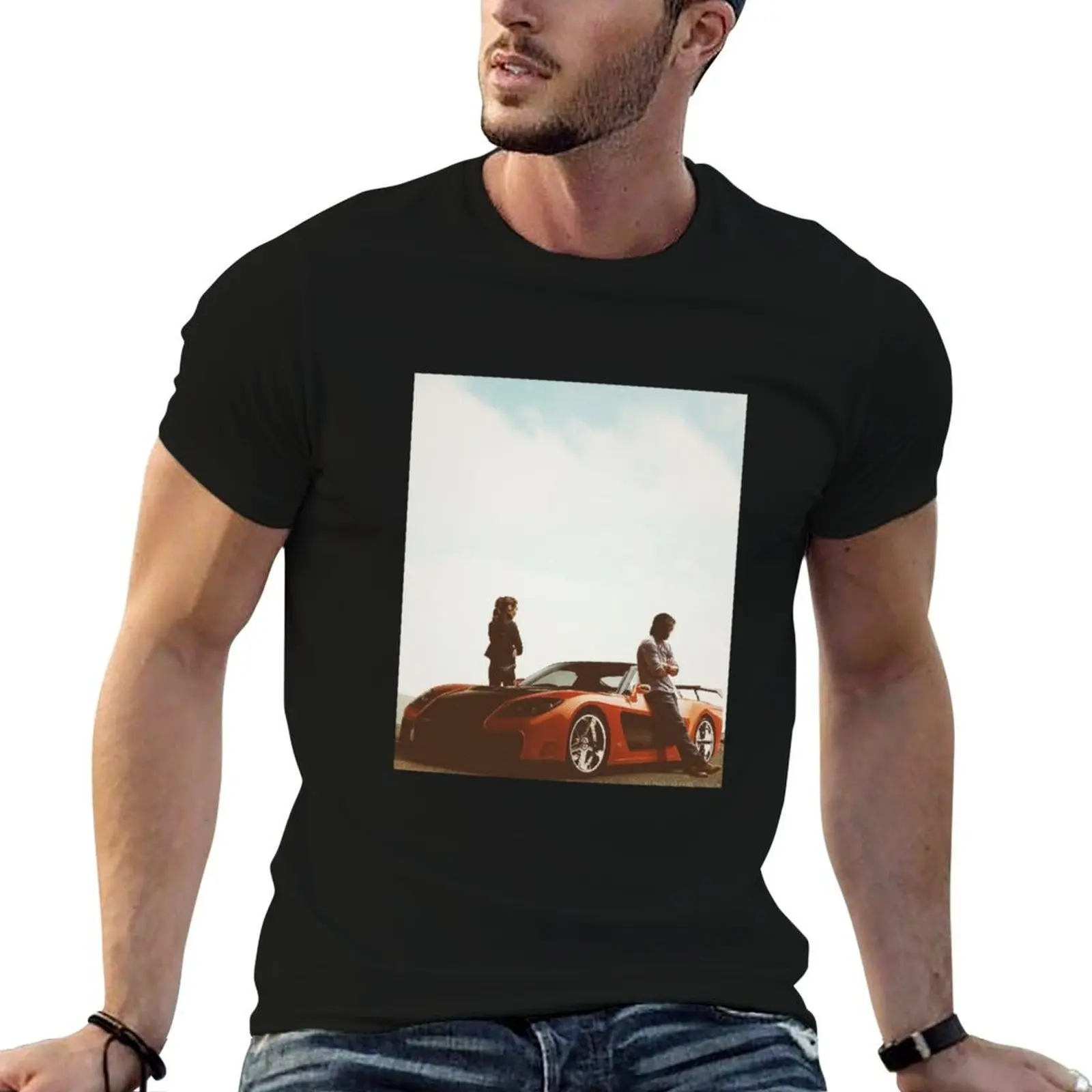 

Fast and furious I Han and Gisele T-Shirt anime t shirts for man t shirt men 100% cotton luxury brand T-Shirt
