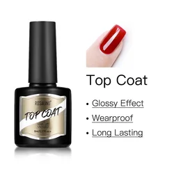 ROSALIND Top Coat 8ml Gel Polish Shiny Soak Matte Off Manicure Art Decorations Varnish Top Coat UV Gel