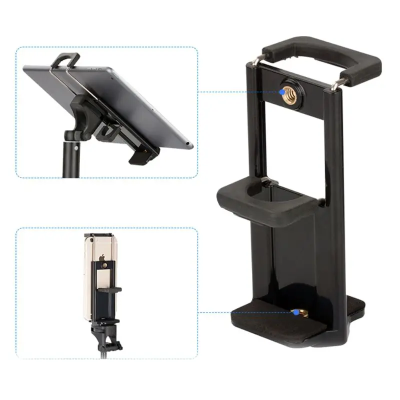573A Universal Tablet ขาตั้งกล้อง Mount Clamp พร้อมอะแดปเตอร์ 1/4 "สำหรับ 2/3/4/Air