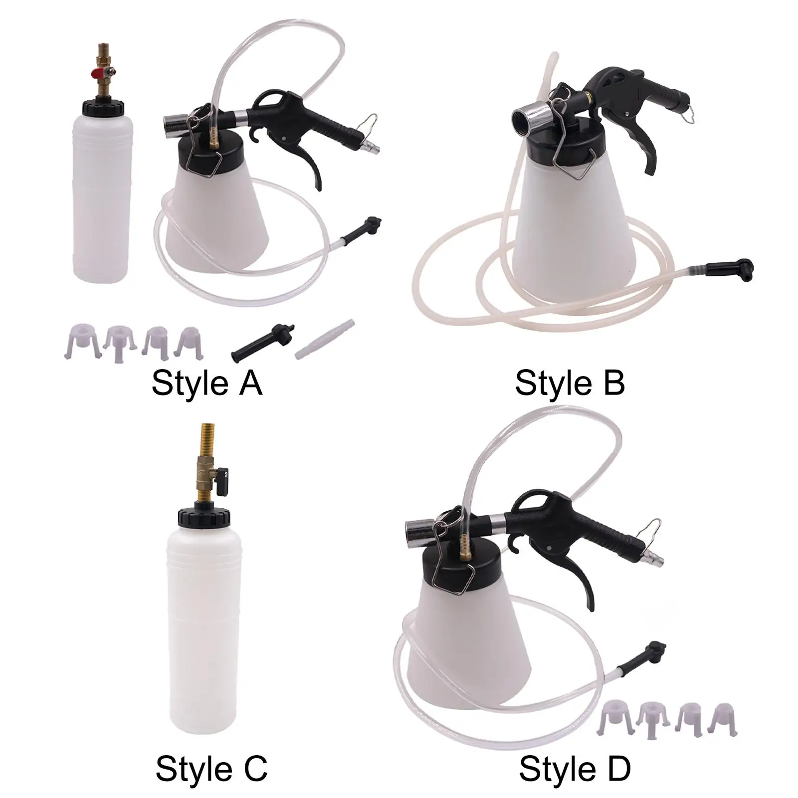 Pneumatic Brake and Clutch Fluid Bleeder Kit Easy to Use Portable Vacuum Brake Oil Change Set for Car Vehicle Truck Auto