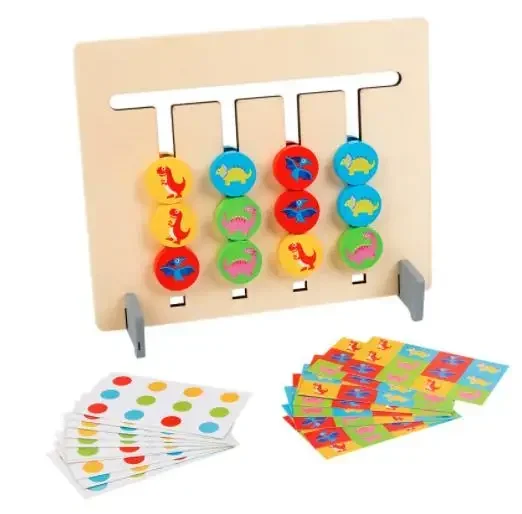 

Colors and Fruits Double Sided Matching Game Logical Reasoning Training Kids Educational Toys Children Wooden Toy Montessori Toy