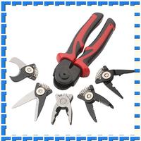 ABNG Combination Interchangeable Pliers Set 5-In-1 Black & Silver & Red Metal+Plastic Multifunctional Interchangeable Pliers Set