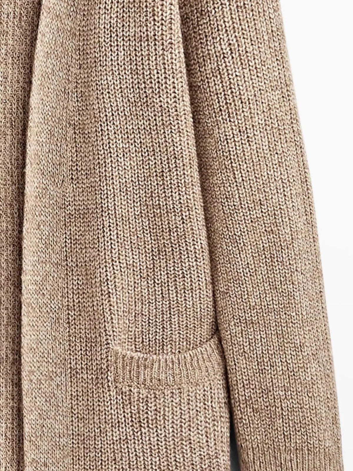 E longo cardigan de malha fena outerwear com decote em v manga aboa lã cor pura estilo de deslocamento outono ...