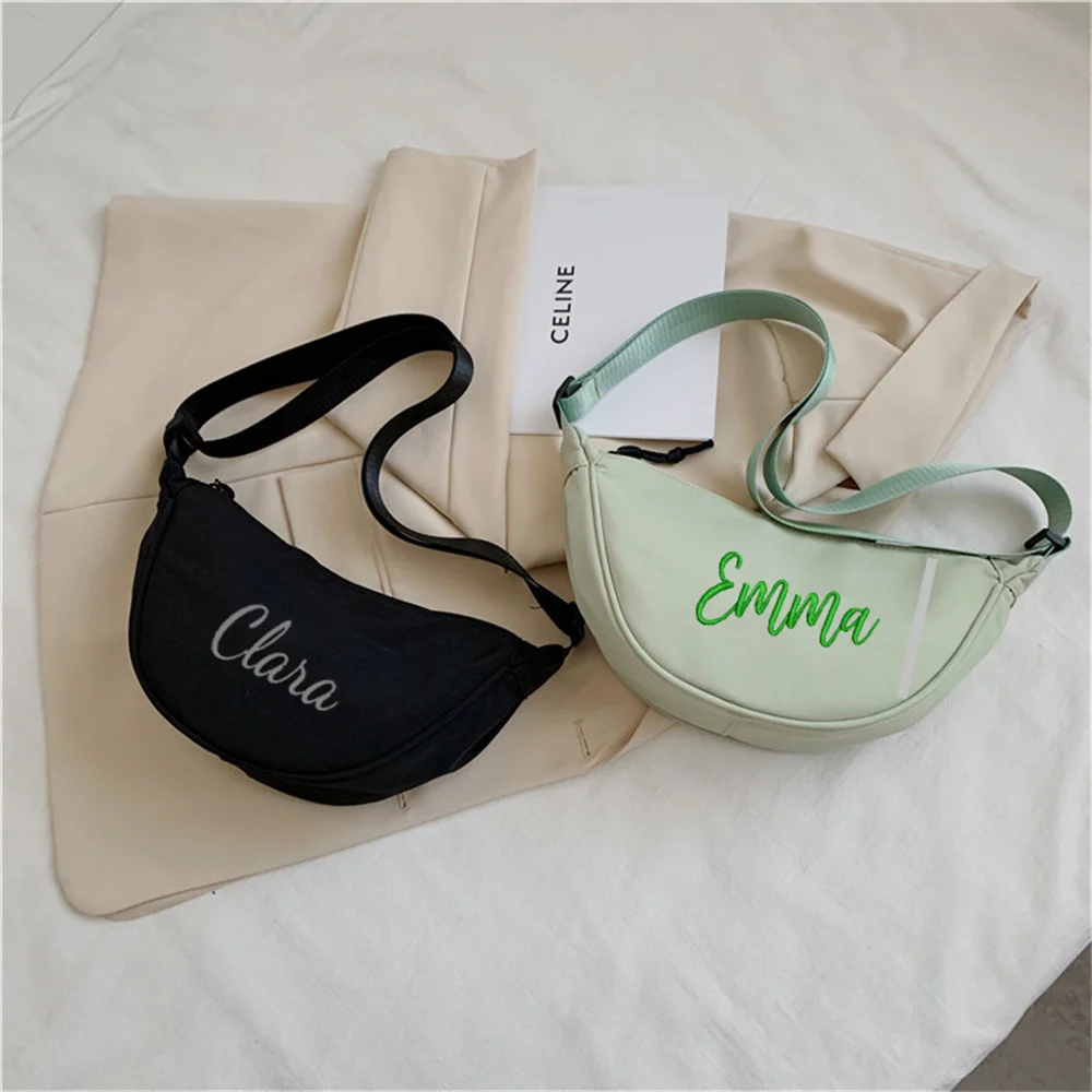 Women Handbag Nylon Dumpling Fashionable Simple Single Shoulder Bag Female Casual Solid Color Large Capacity Crossbody Waist Bag