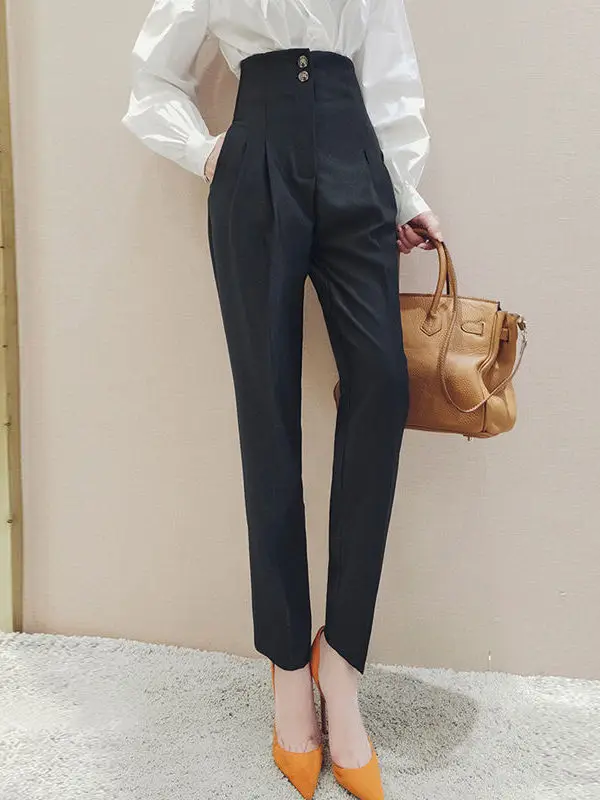 

Women's Formal Slim Fit Workwear Suit Pants Street Sle Casual Trousers Allmatch High Waist Spring 2025 Ladies Faion