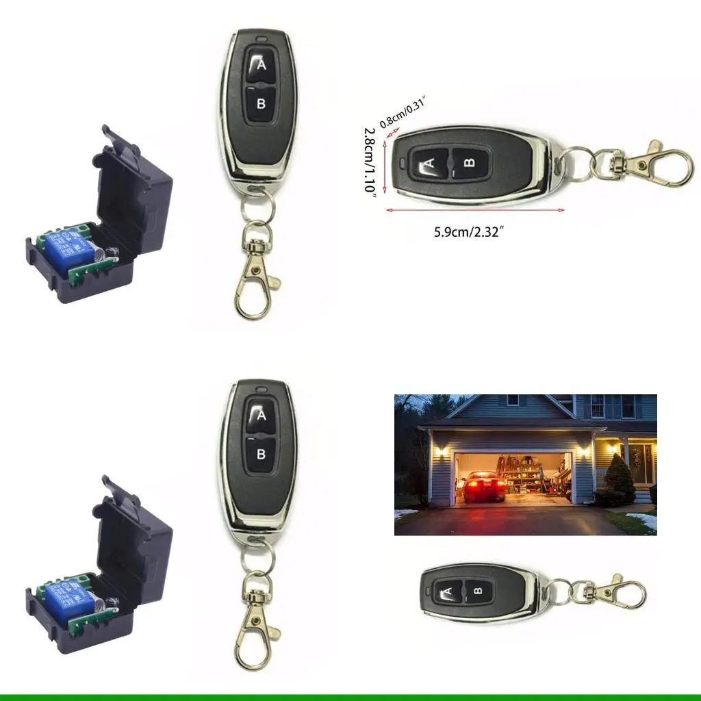 U55C 24V 1CH Receiver Module RF Switch Button Remote Control Gate Garage