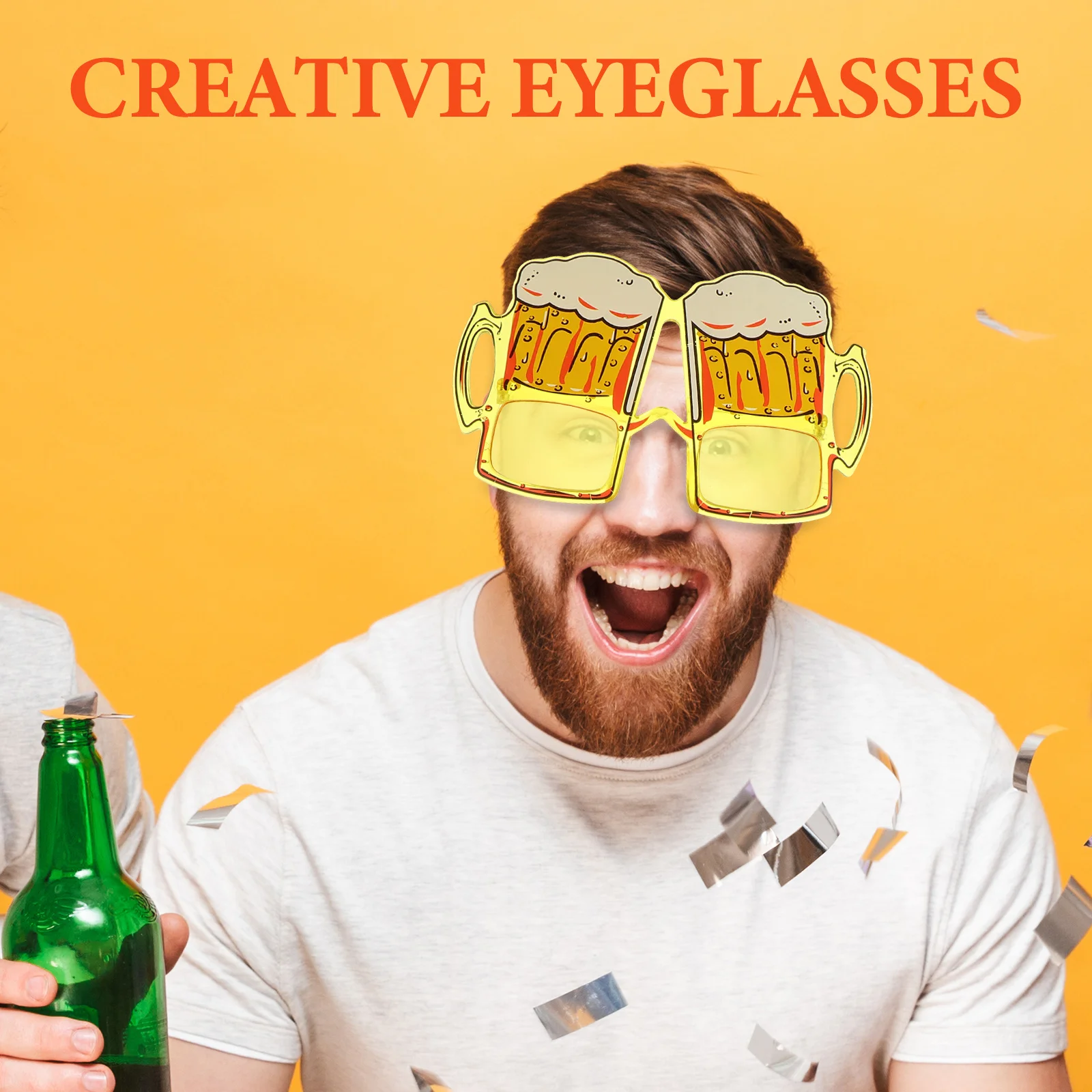 3 bicchieri per tazze da birra, accessori creativi per feste, divertenti oggetti di scena per foto, leggeri e durevoli per bicchieri a forma di tazza