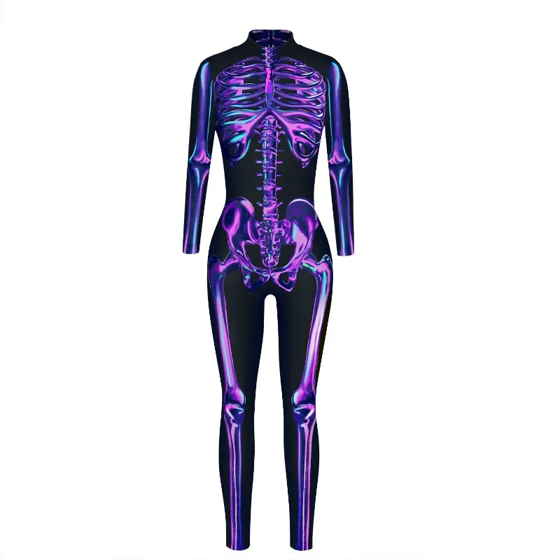 Hete Verkoop Vrouwen Cosplay Kostuum Harnas Steampunk Bedrukt Sexy Jumpsuits Halloween Zentai Carnaval Bodysuits Volwassenen Mujer