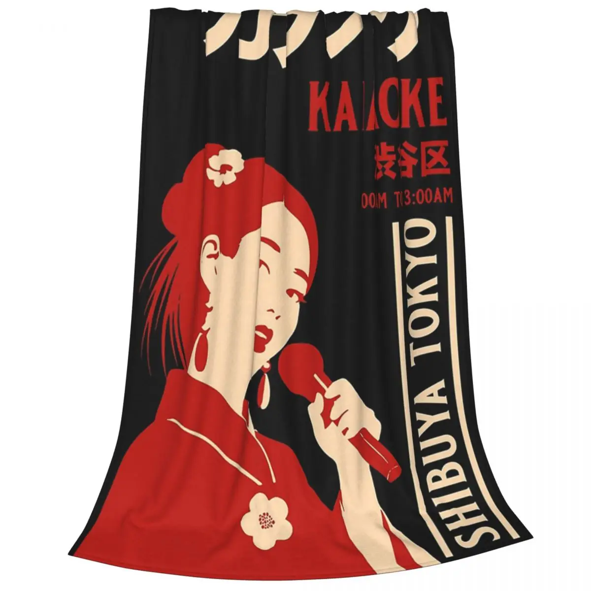 Karaoke Shibuya Tokyo Blankets Fleece Portable Sofa Throw Blankets For Couch Bedding Travel Throws Bedspread Quilt