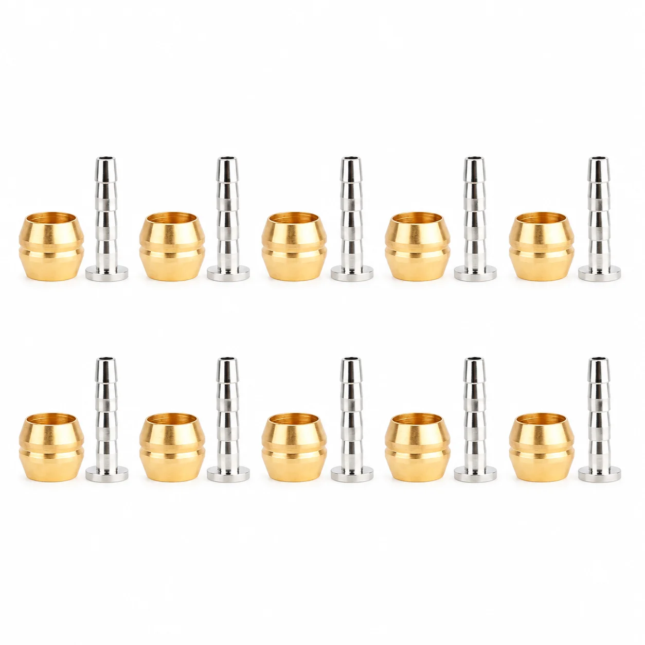 Bike Hydraulic Brake Hose Olive Insert & Compression Ferrule BH90, 10 Pairs Per Bag, Bicycle Oil Brake Connector Fitting Kit