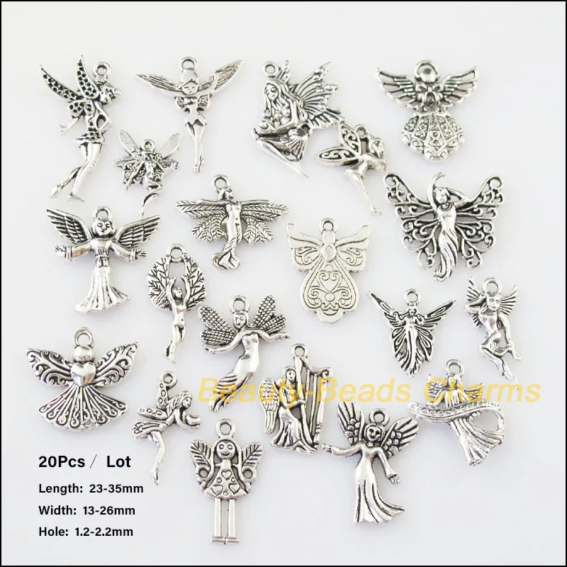 New Mixed Styles Tibetan Silver Plated Angel BirdCage Bookmark Bail Flower For Bracelets Charms Making Jewelry V158