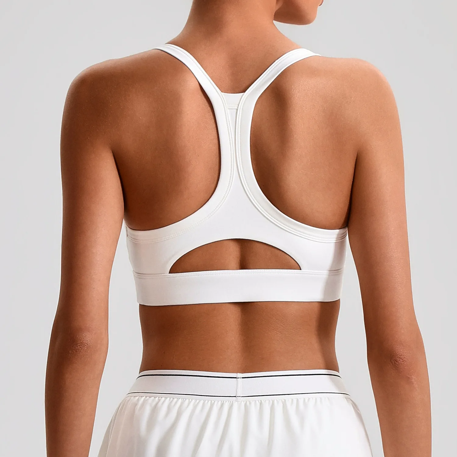 

High Impact Gym Underwear Women Fitness Bra Tight Soft Yoga Vest Sports Tank Top Back Cutout With Removable Chest Pad