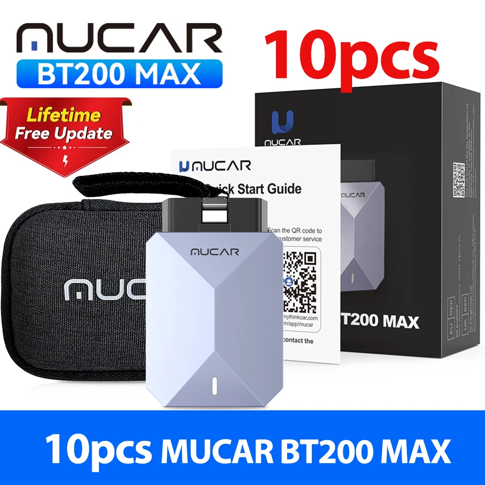 Lifetime Free Update MUCAR BT200 Max OBD2 Scanner CAN FD Bi-Directional Control All System Diagnostic Tool 15 Reset for All Cars image 3