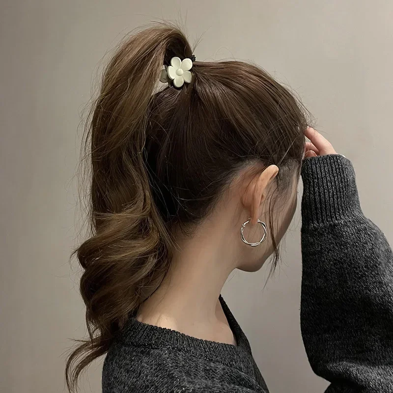 Mini Flower Hair Clips Sweet Women High Ponytail Fixed Hairpin Broken Clamp Bangs Cawl Clip Girls Hair Accessories Jewelry