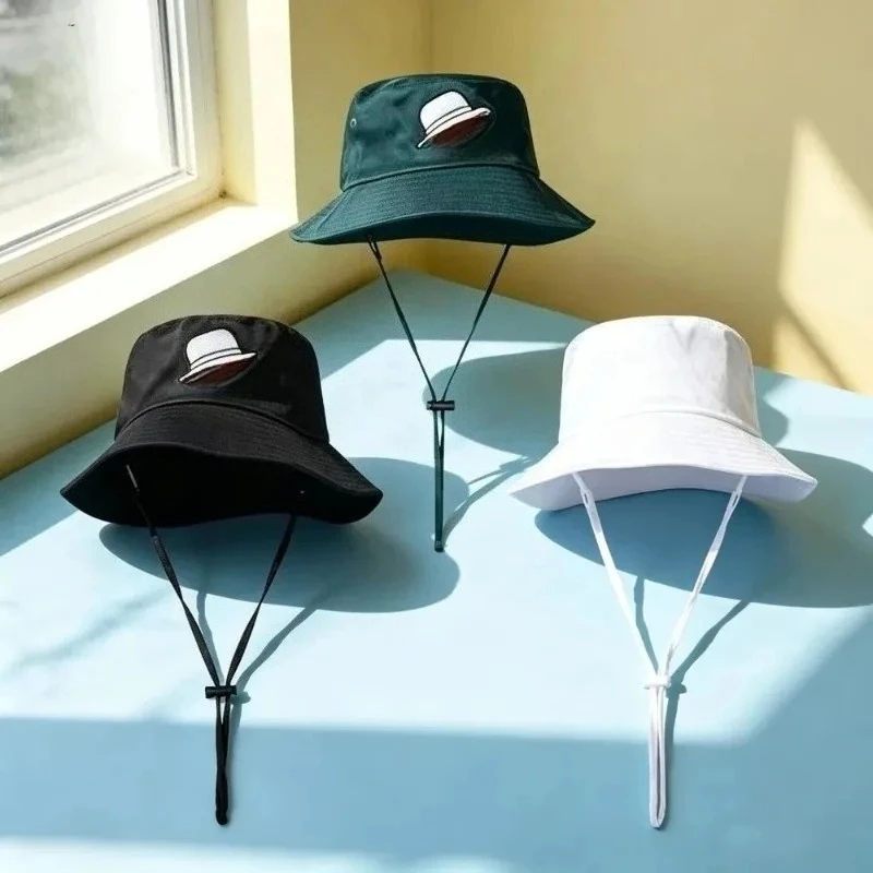 26-golf-cartoon-embroidered-bucket-hat-outdoor-wind-strap-adjustable-sun-protection-fisherman-cap-unisex-casual-sports-sun-hat