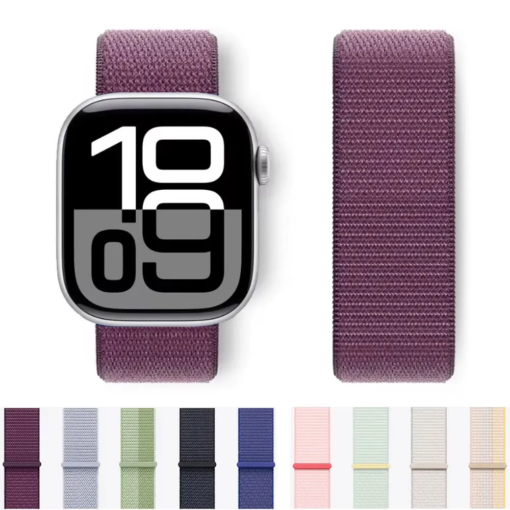 Strap For Apple Watch 10 Band 42mm 46mm 45mm 44mm 41mm 49mm 40mm Sport loop Bracelet Correa iwatch series 8 9 7 6 5 4 3 SE Ultra