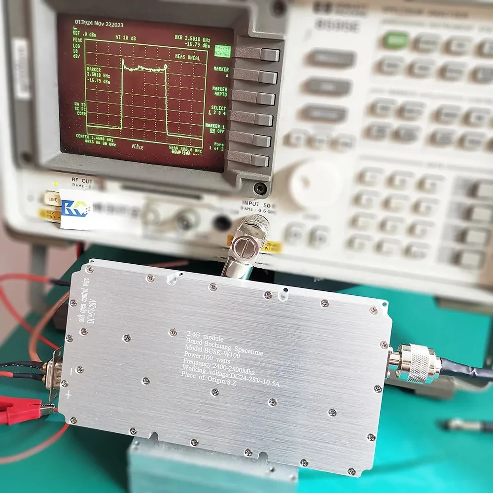 100W RF power amplifier 2400-2500MHz bandwidth frequency  900MHZ 2.4GHz/5.2GHz/1.5GHz/5.8GHz module