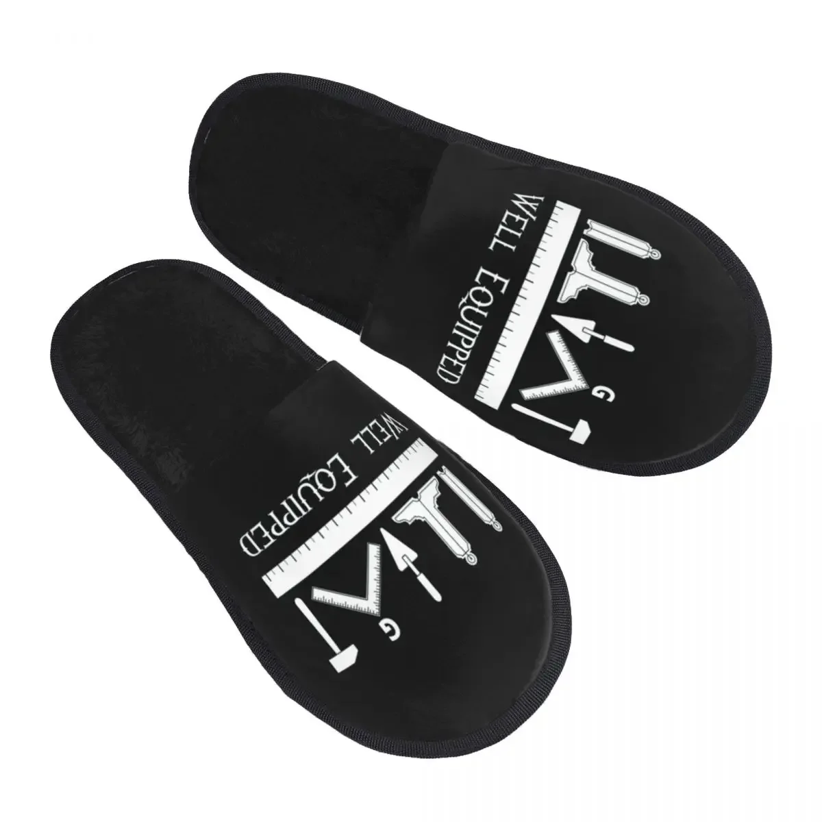 Masonic Freemason Guest Slippers for Bathroom Women Custom Print Mason House Slipper